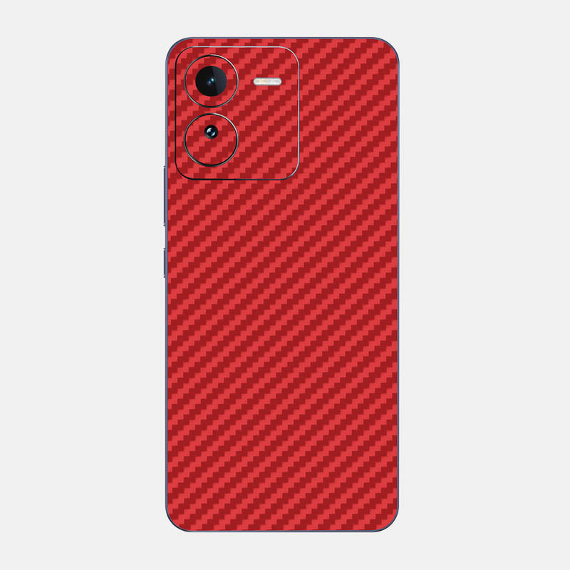 Carbon Fibre Red Glass Back