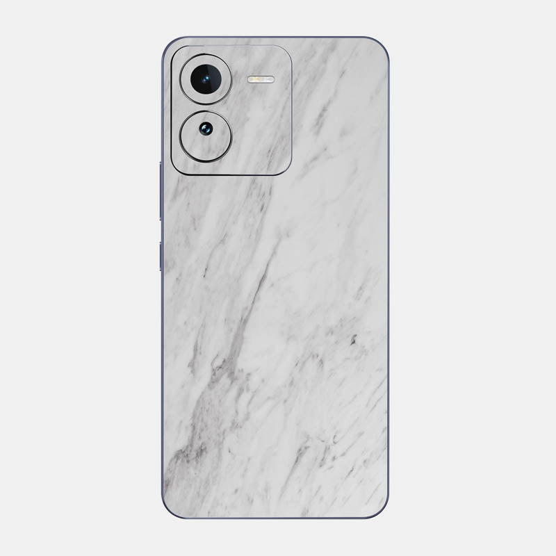 White Marble Glass Back