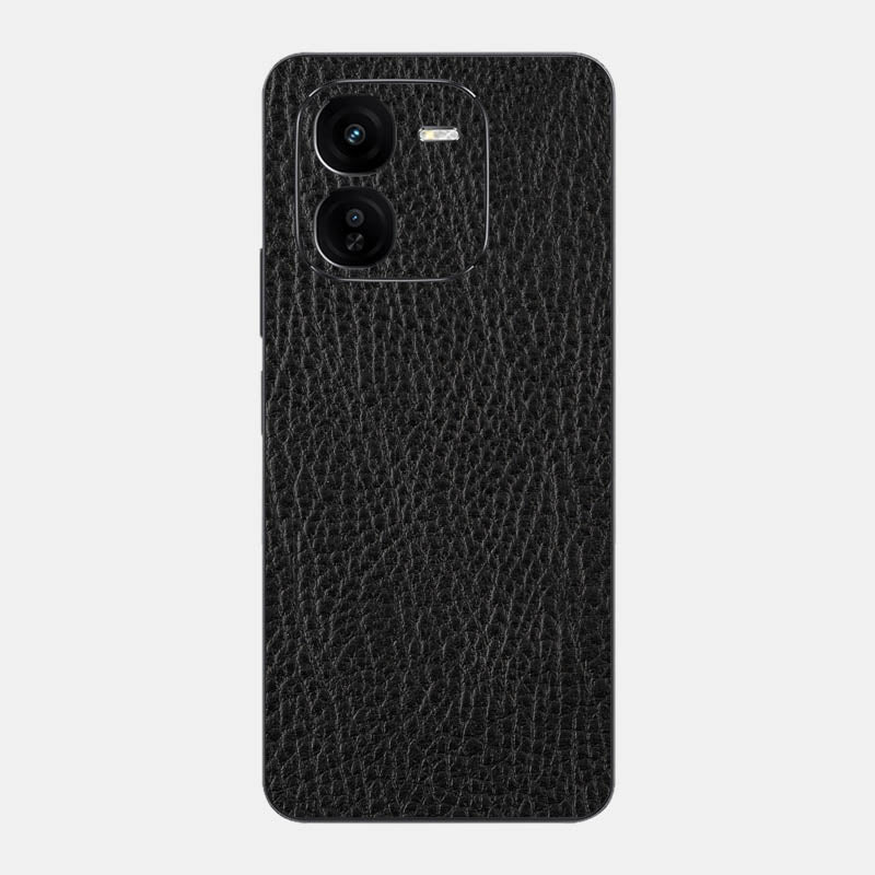 Black Leather Glass Back