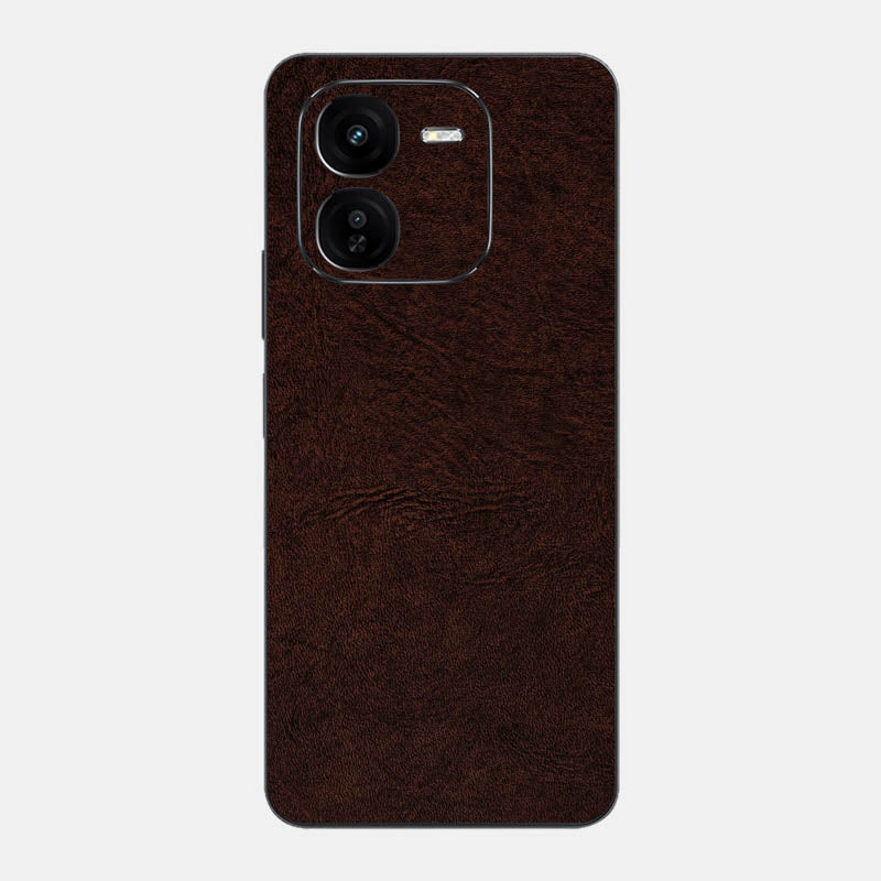 Brown Leather Glass Back