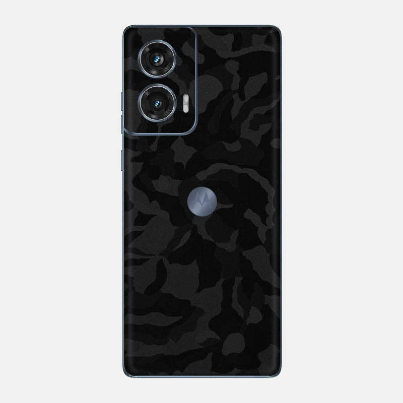 Black Camo Glass Back