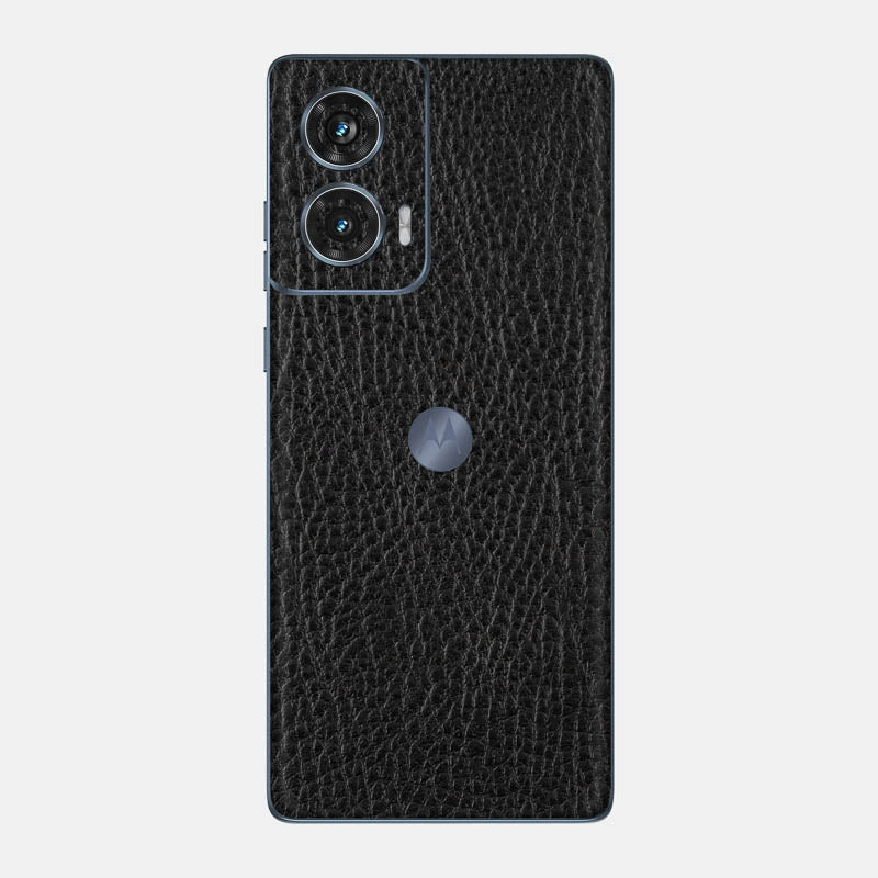 Black Leather Glass Back