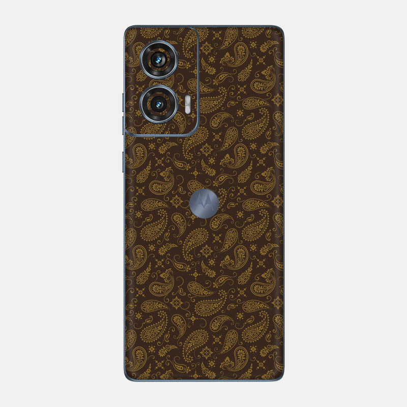 Brown Paisley Glass Back