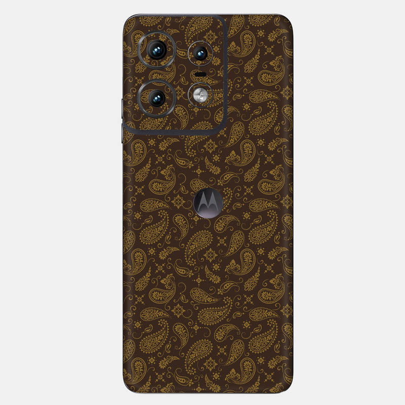 Brown Paisley Glass Back