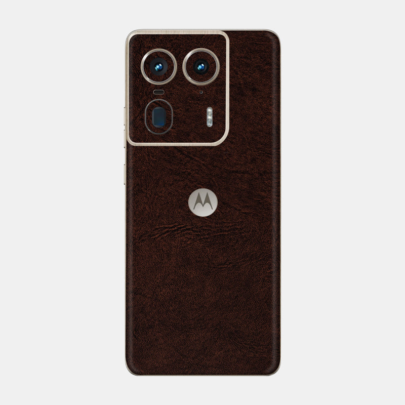 Brown Leather Glass Back