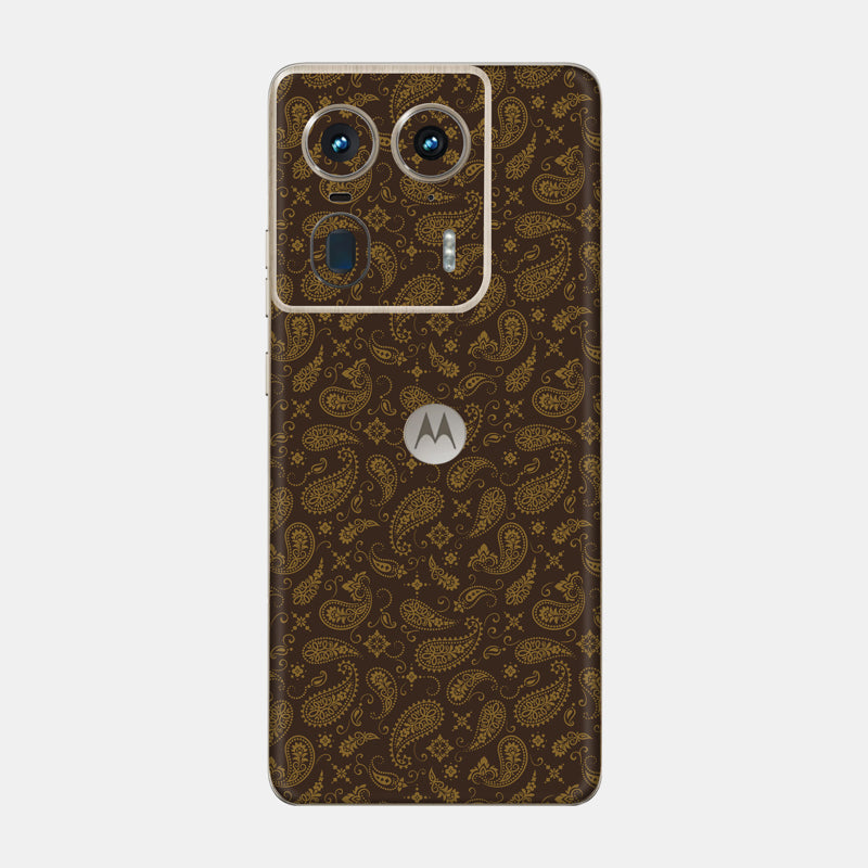 Brown Paisley Glass Back