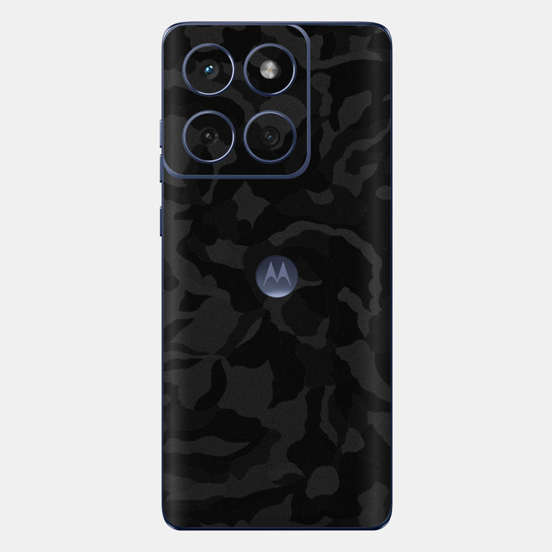 Black Camo Glass Back