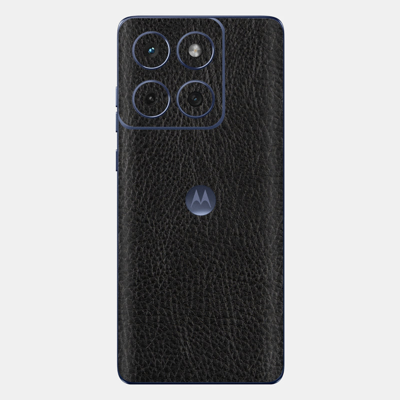Black Leather Glass Back