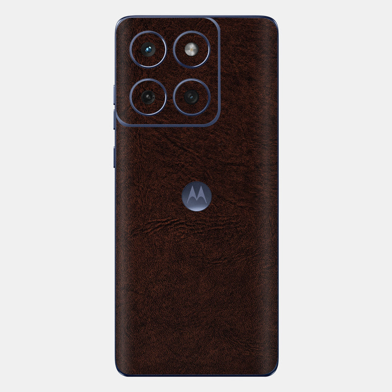 Brown Leather Glass Back