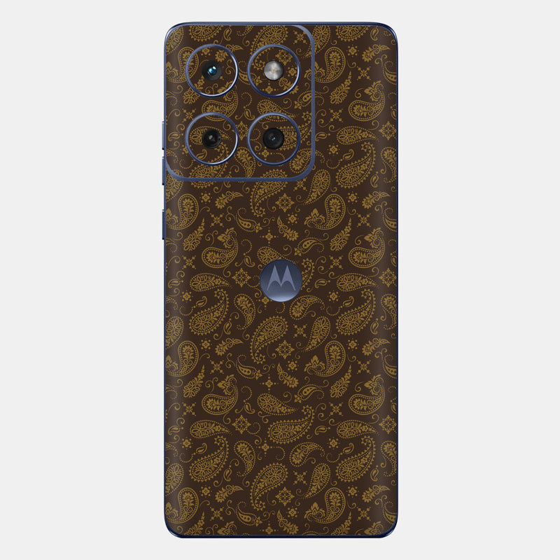 Brown Paisley Glass Back