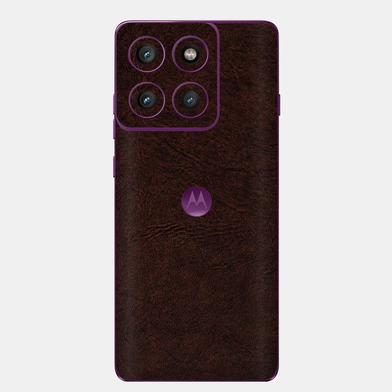 Brown Leather Glass Back