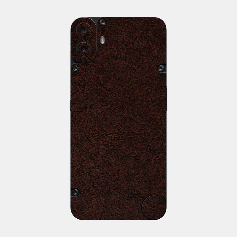 Brown Leather Glass Back