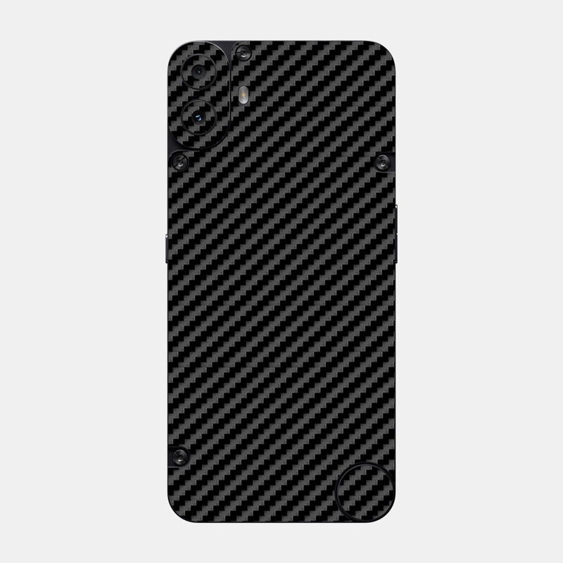 Carbon Fibre Black Glass Back