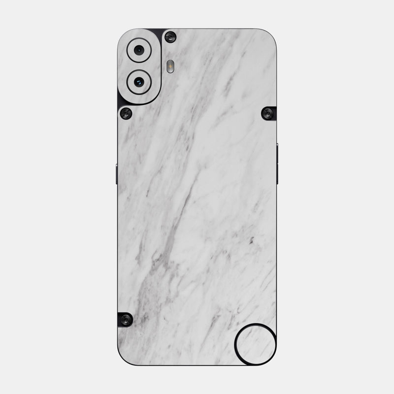 White Marble Glass Back