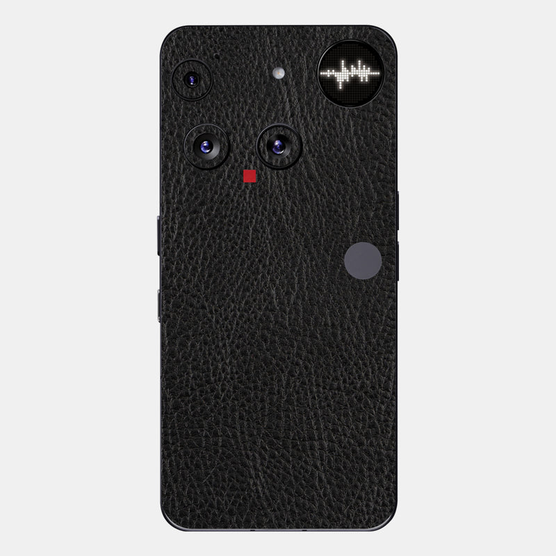 black leather Glass Back