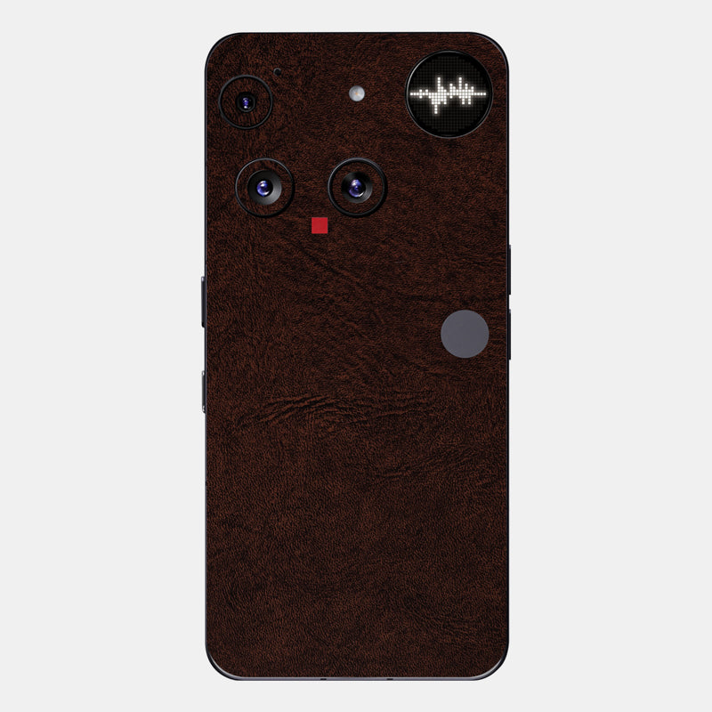 brown leather Glass Back