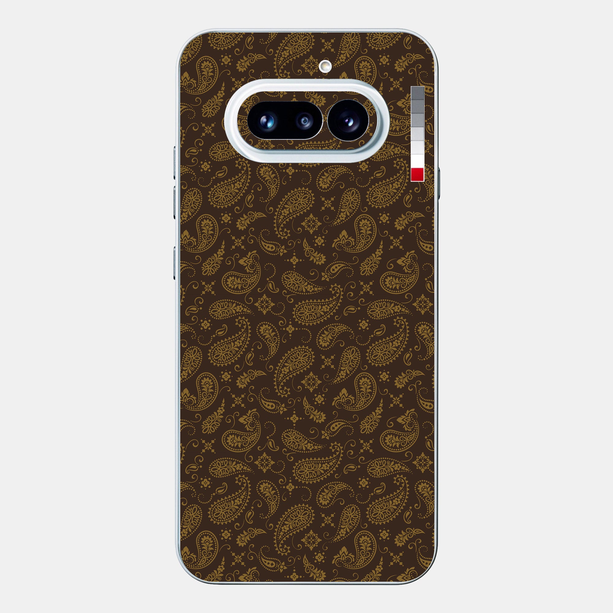 Brown Paisley Glass Back