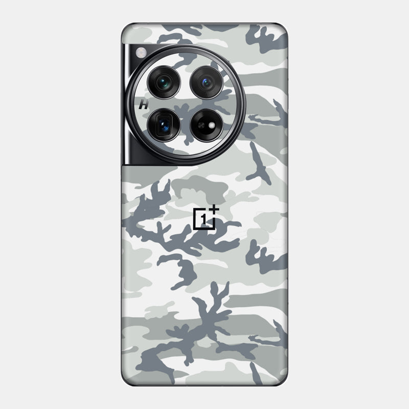 Snow Camo Glass Back