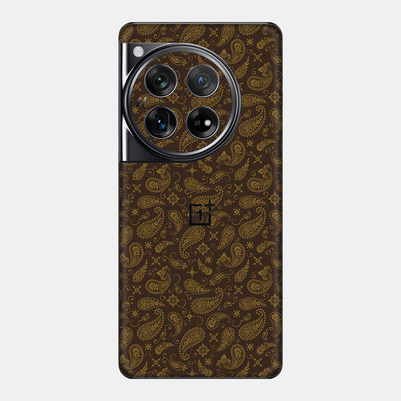 Brown Paisley Glass Back