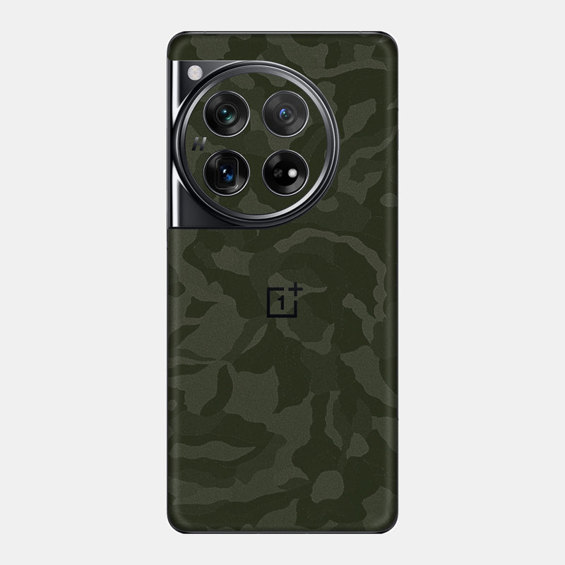 Green Camo Glass Back