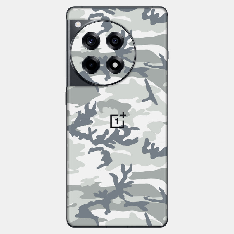 Snow Camo Glass Back