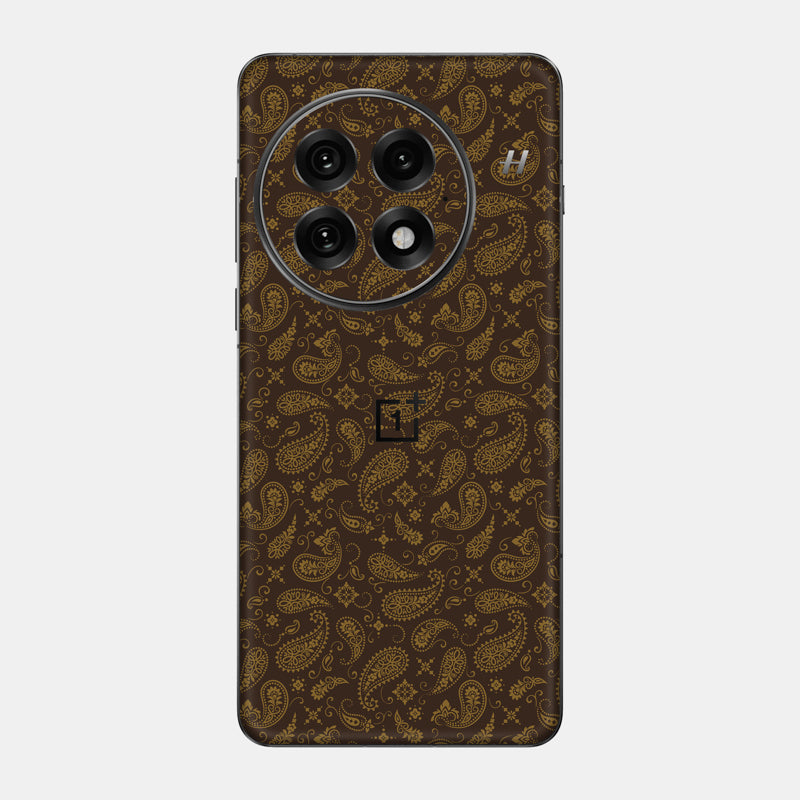 Glass Back Brown Paisley