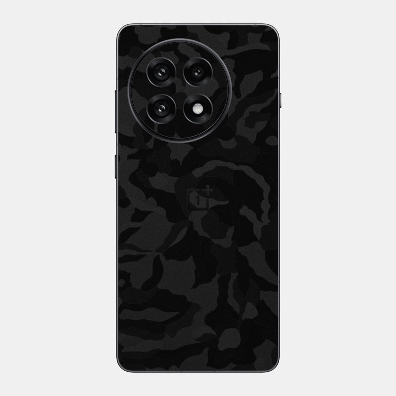 Black Camo Glass Back