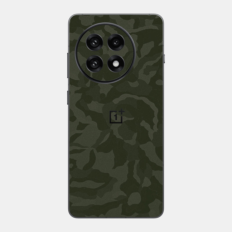 Green Camo Glass Back