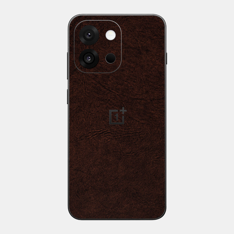 Brown Leather Glass Back