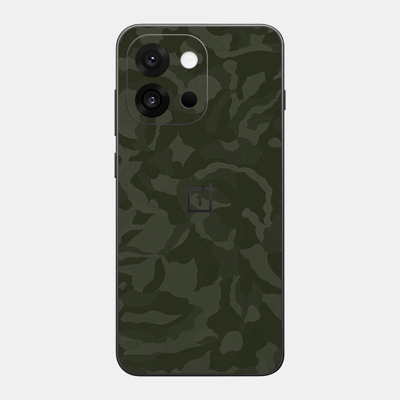 Green Camo Glass Back
