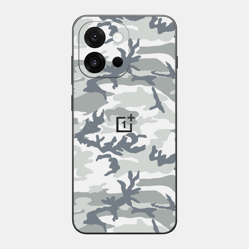 Snow Camo Glass Back