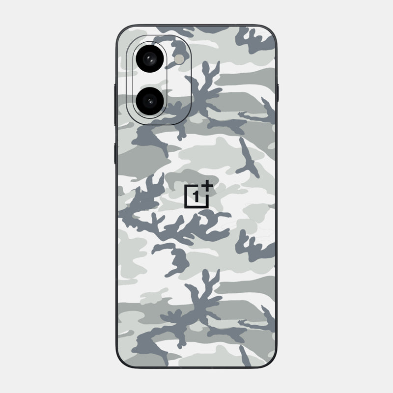 Snow Camo Glass Back