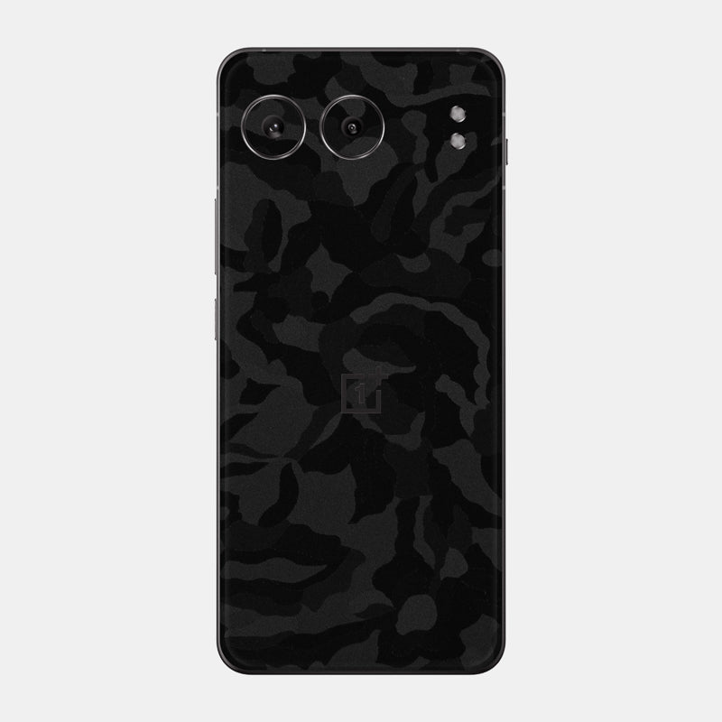 Black Camo Glass Back