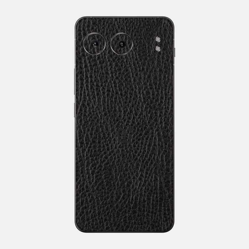 Black Leather Glass Back