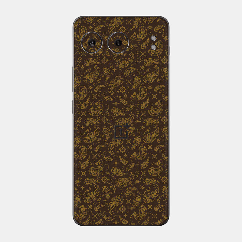 Brown Paisley Glass Back