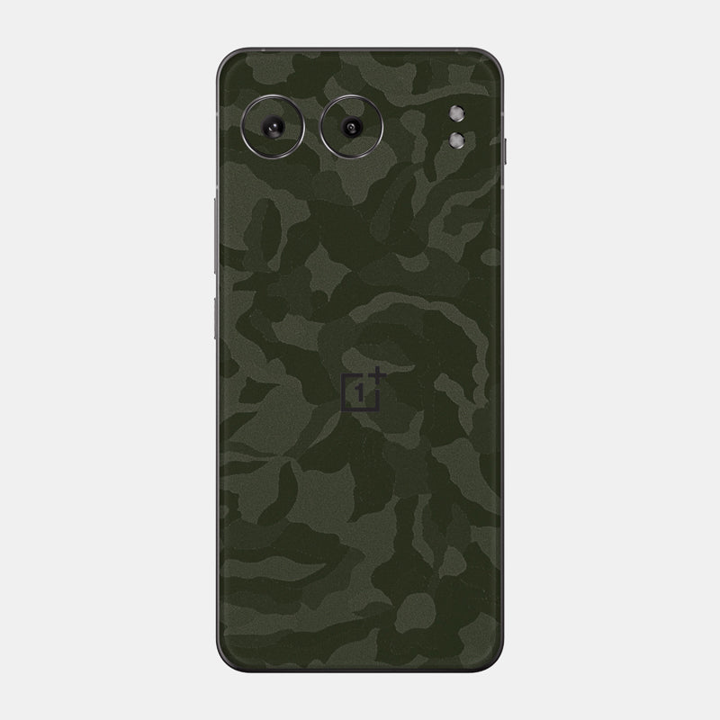 Green Camo Glass Back