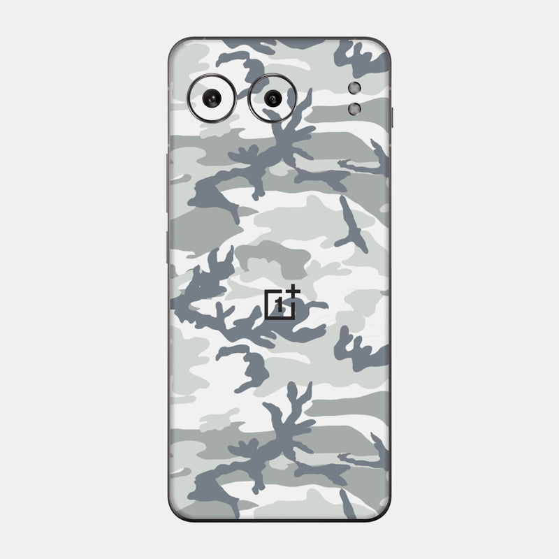 Snow Camo Glass Back