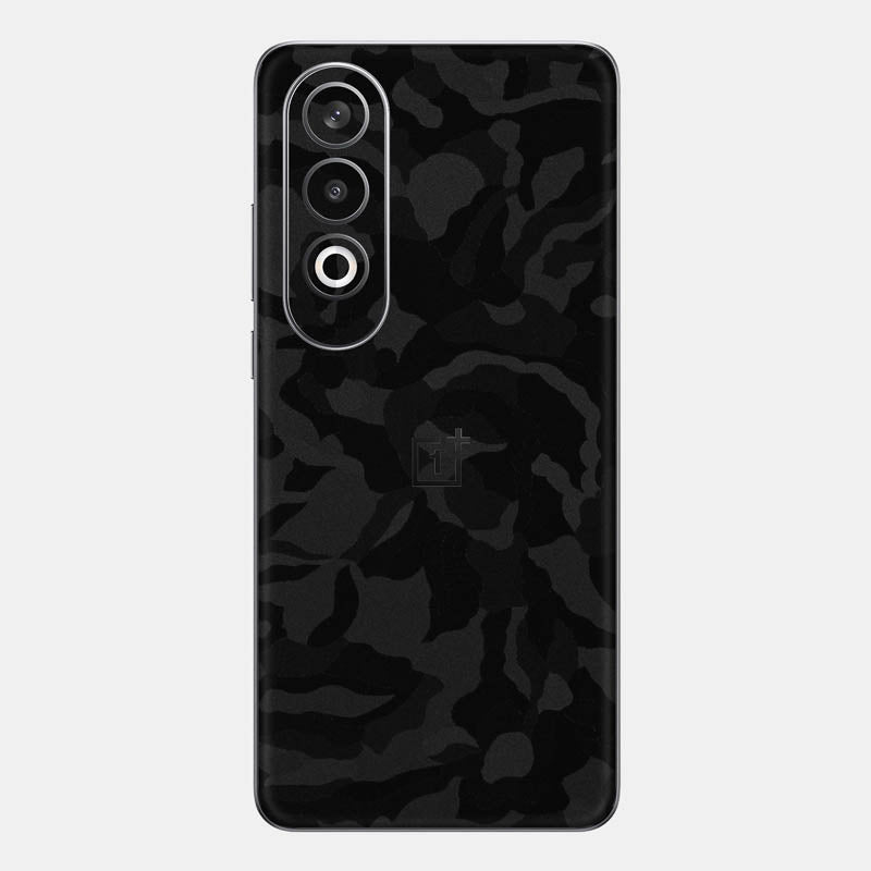 Black Camo Glass Back