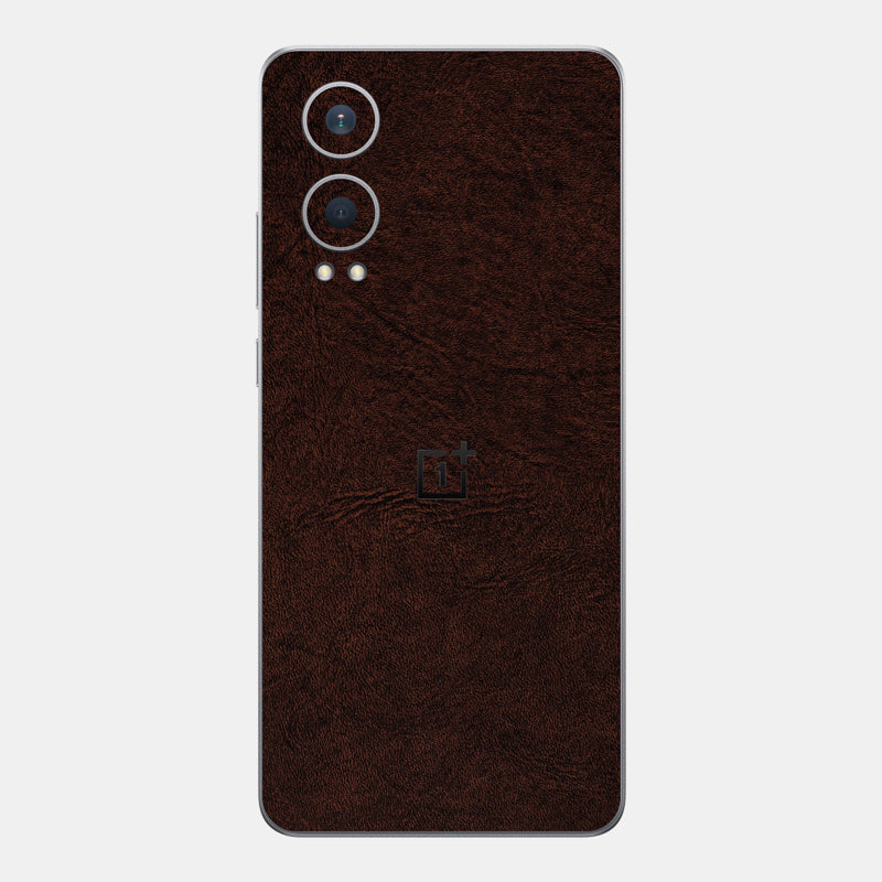 Brown Leather Glass Back