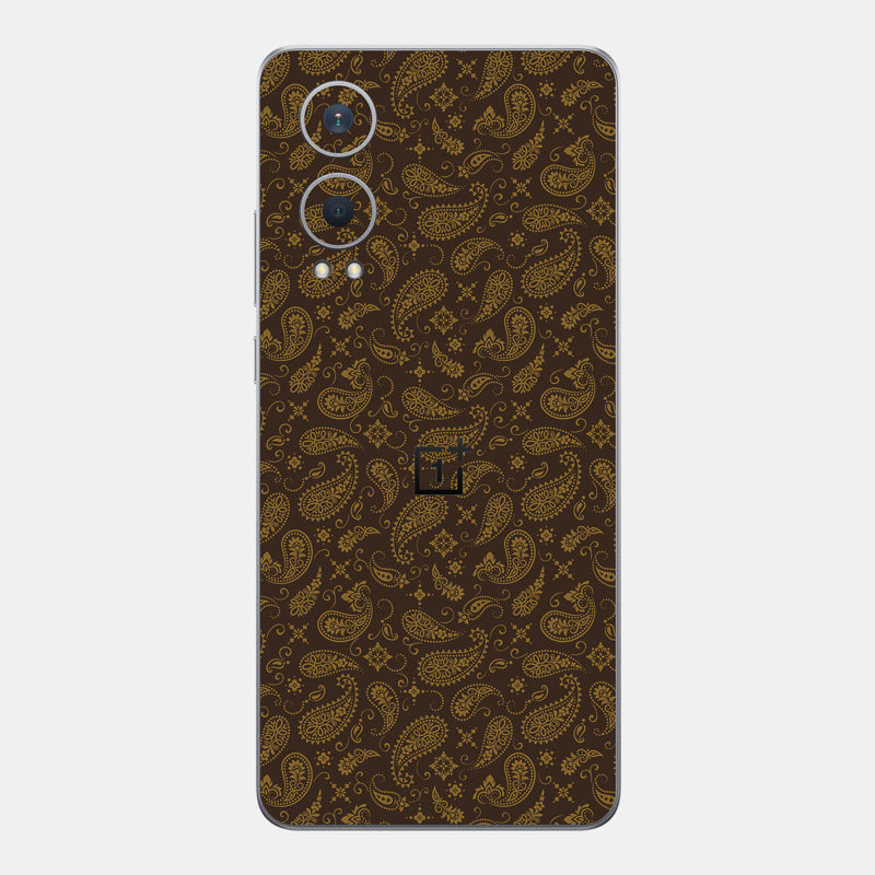 Brown Paisley Glass Back