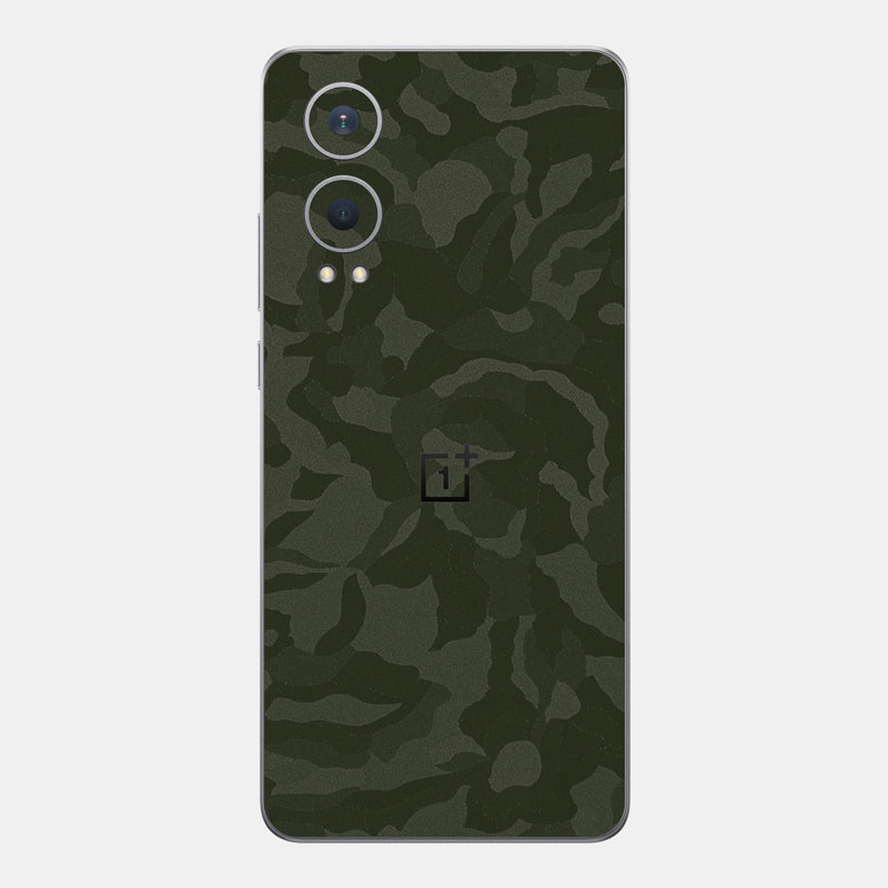 Green Camo Glass Back