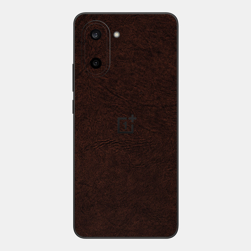 Brown Leather Glass Back