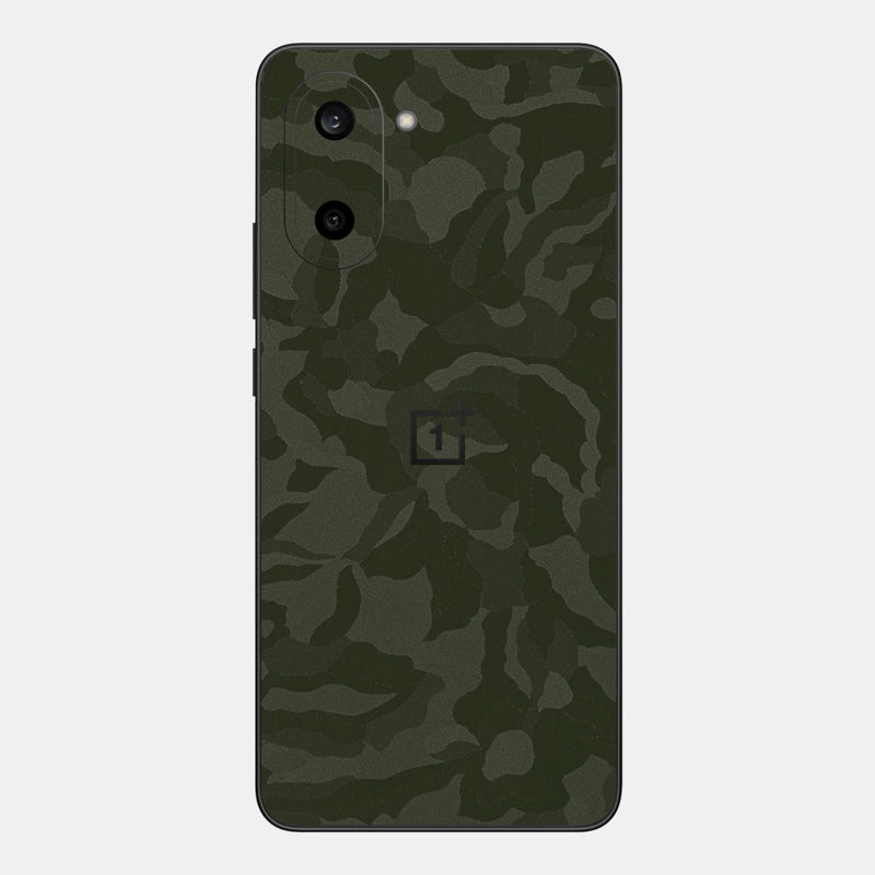 Green Camo Glass Back