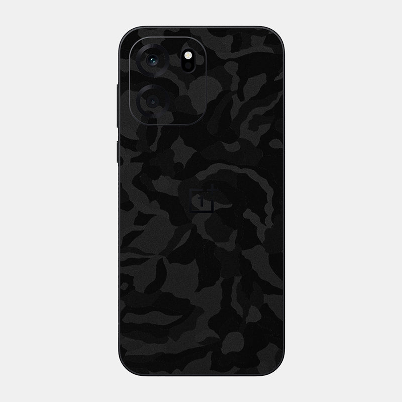 Black Camo Glass Back