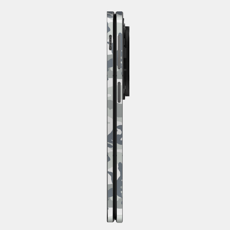 Snow Camo Glass Back
