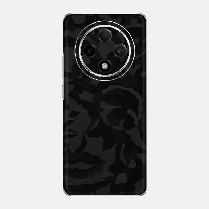 Black Camo Glass Back