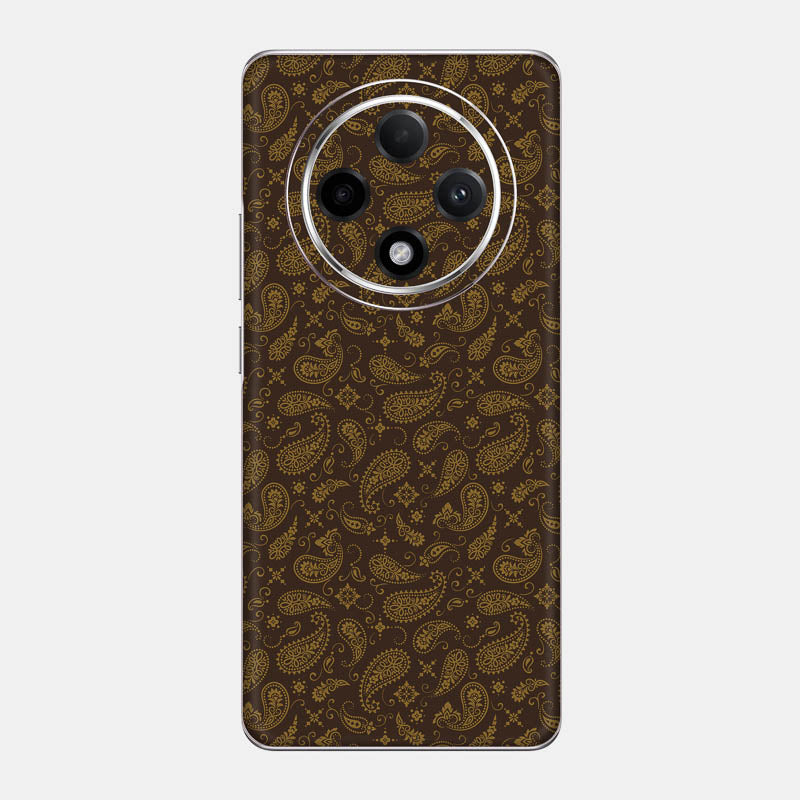 Brown Paisley Glass Back