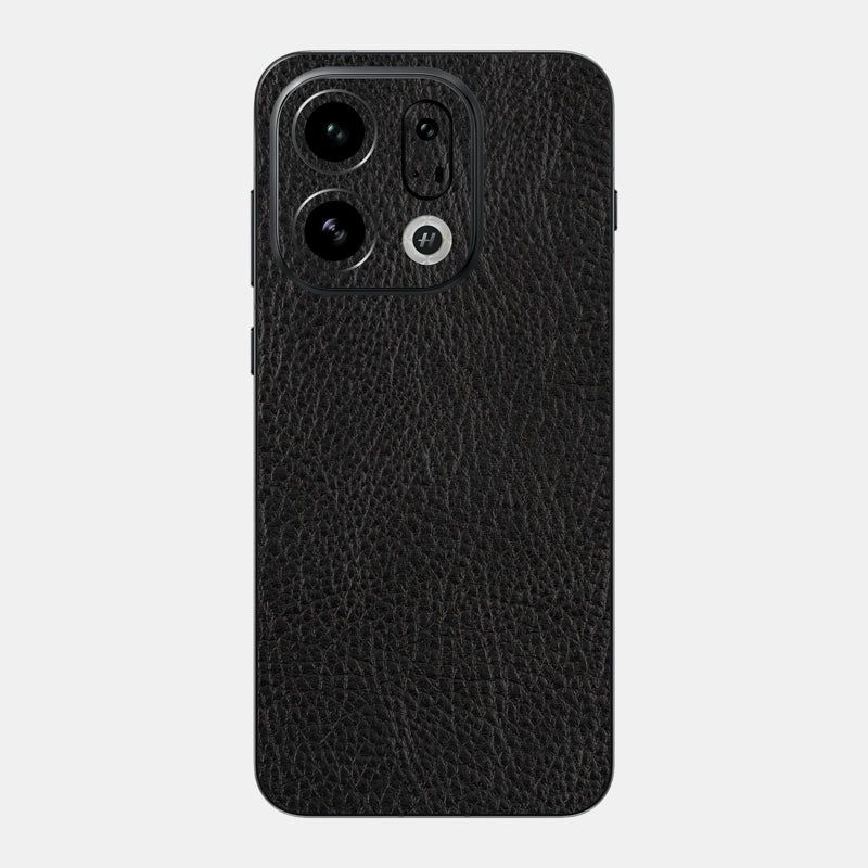 Black Leather Glass Back