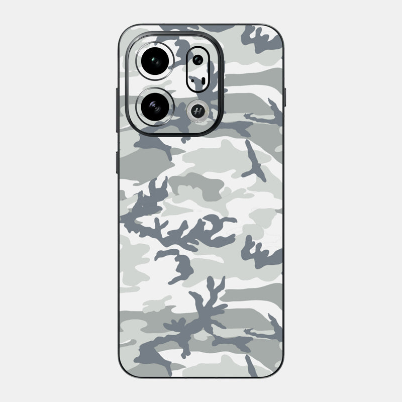 Snow Camo Glass Back