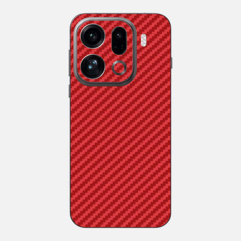 Carbon Fibre Red Glass Back